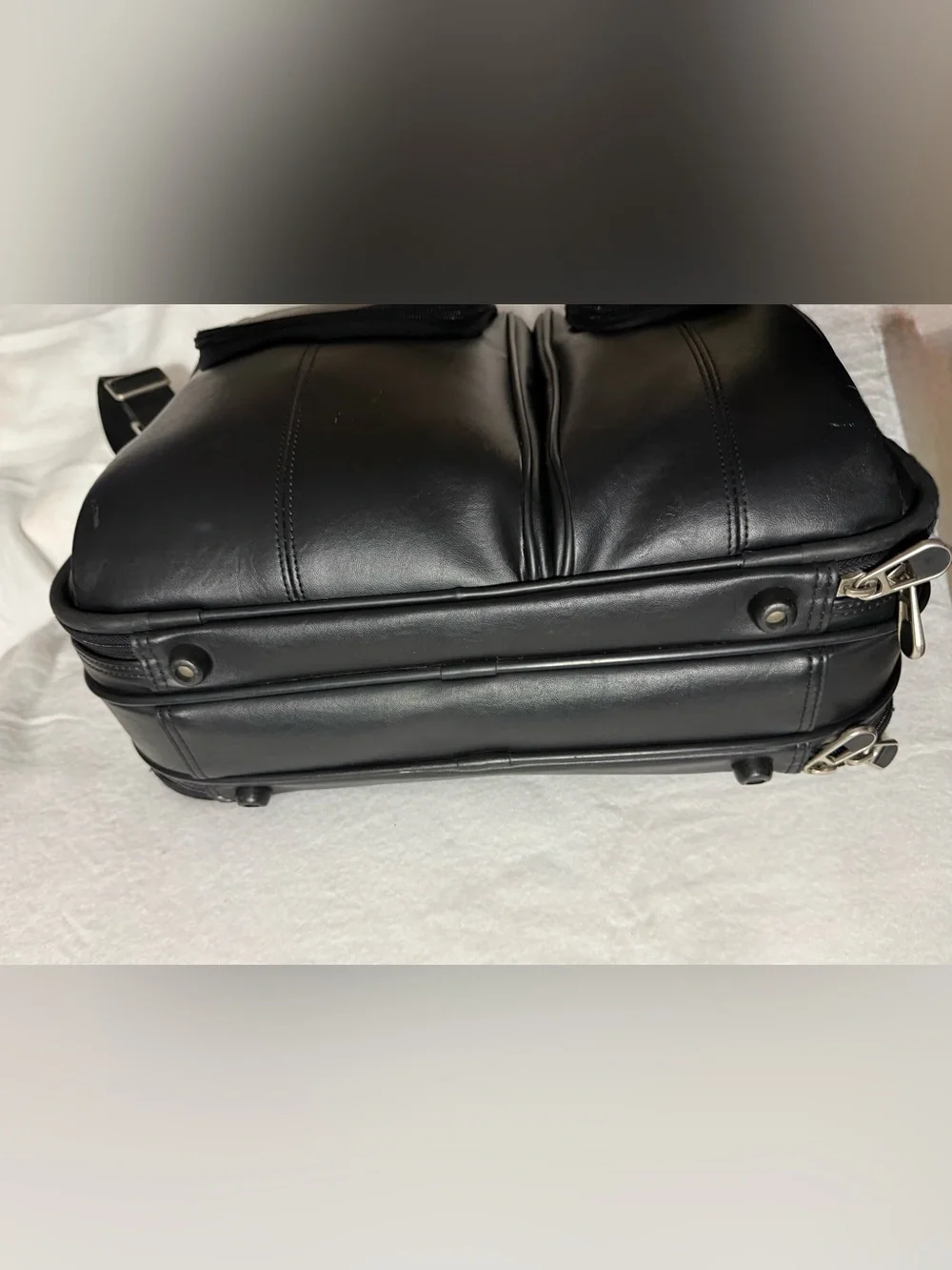 Samsonite Black Business Briefcase Laptop Bag Travel Organizer Faux Leather